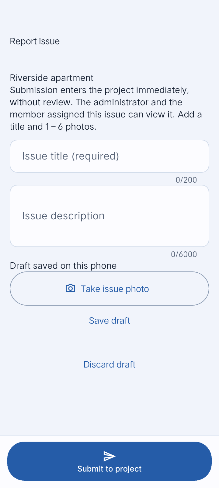 Enter a title and attach evidence before submitting.